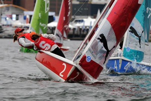 Ship's Cat. Puma backs ICSA in Boston. Photo Dave Kneale.